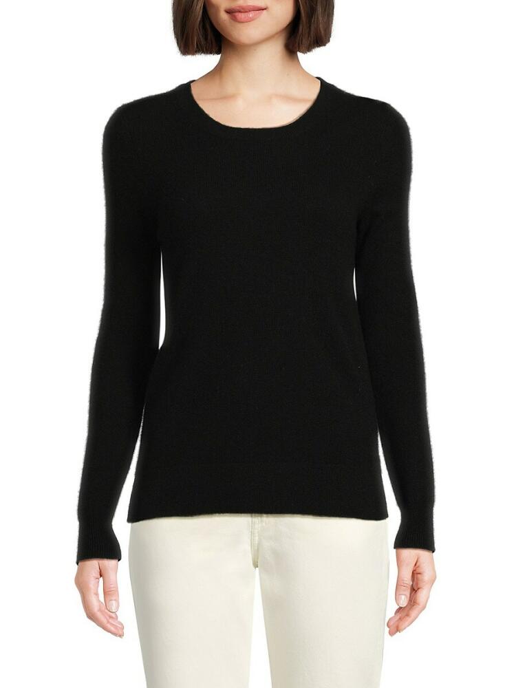 Saks Fifth Avenue Women's COLLECTION Cashmere Roundneck Sweater - Ebony Cover