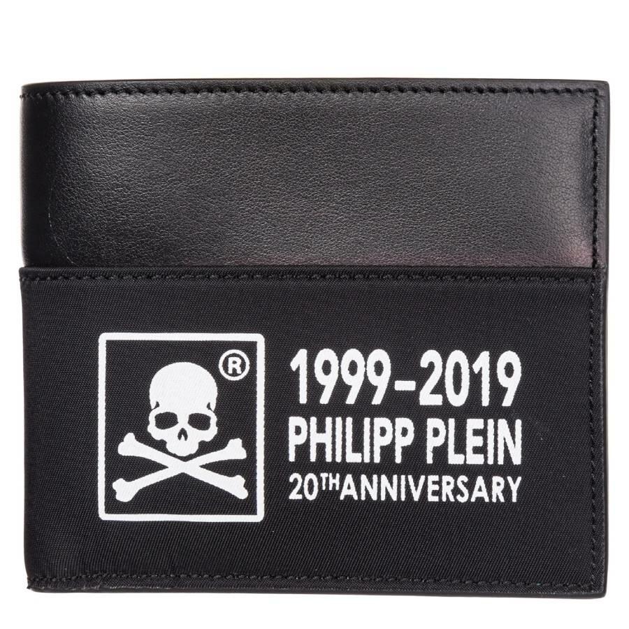 Philipp Plein 20th Anniversary Printed Wallet In Black Cover