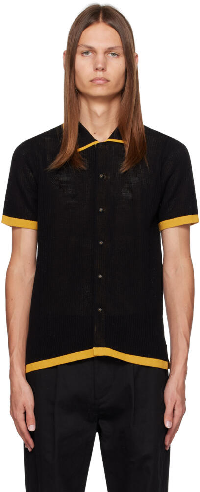 Double Rainbouu Black Semi-Sheer Shirt Cover