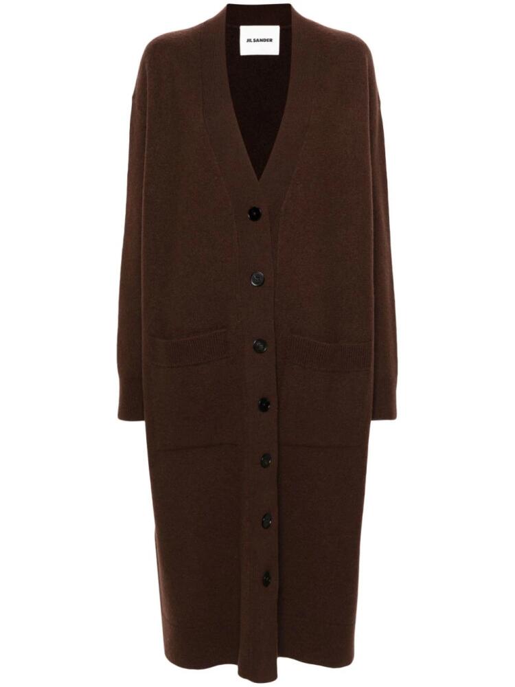 Jil Sander V-neck wool cardigan - Brown Cover