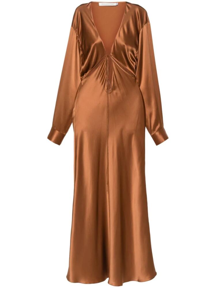 Christopher Esber Cusco silk maxi dress - Brown Cover