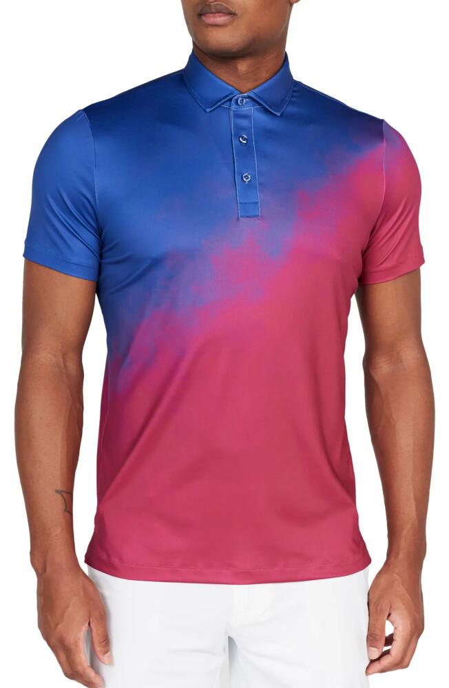 Redvanly Ruxton Ombré Performance Golf Polo in Sangria Cover