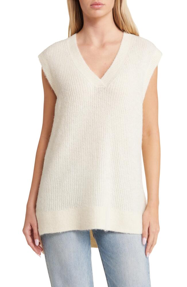 VERO MODA Mili Sleeveless Ribbed Sweater in Birch Detail Melange Cover