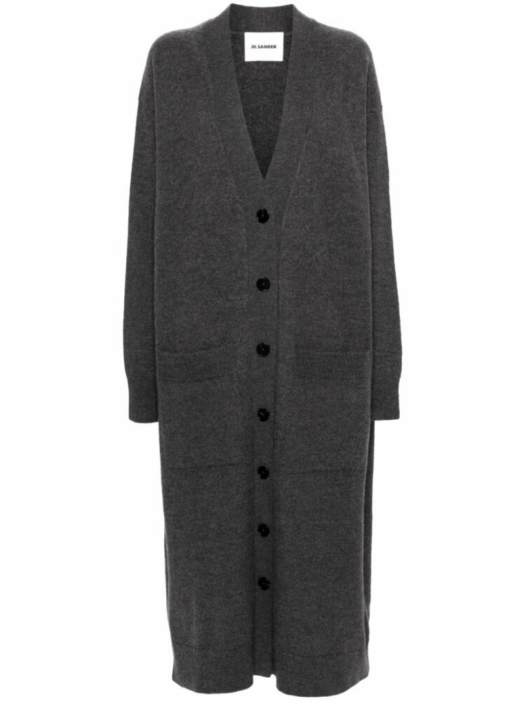 Jil Sander V-neck wool cardigan - Grey Cover