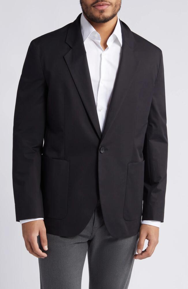 HUGO Key Fred One-Button Stretch Cotton Blazer in Black Cover