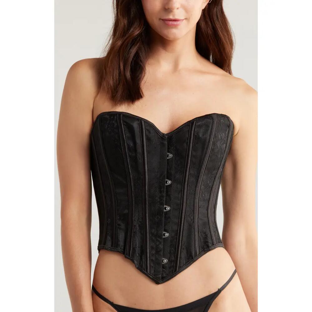 Coquette Strappy Lace Corset in Black Cover