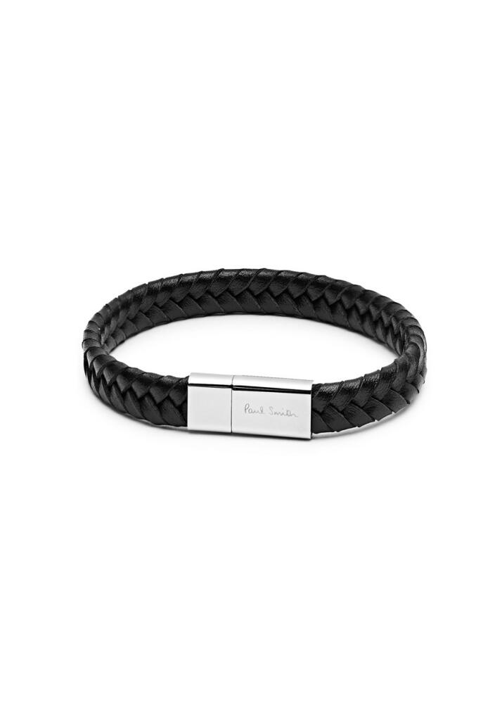 Paul Smith Braided Leather Bracelet - Black Cover