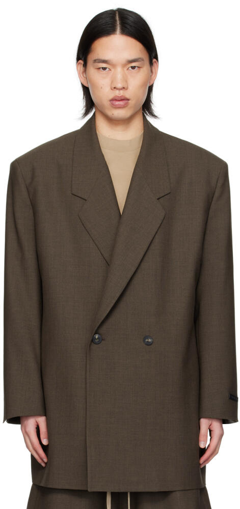 Fear of God Brown Double-Breasted Blazer Cover