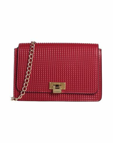 Visone Woman Cross-body bag Brick red Soft Leather Cover