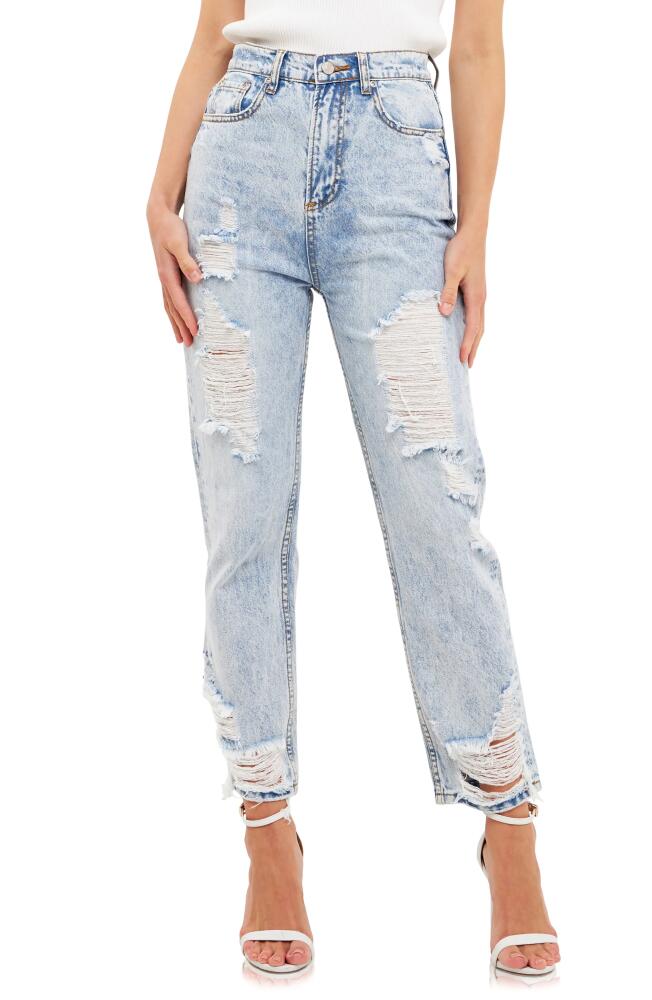 Grey Lab Ripped Straight Leg Nonstretch Jeans in Denim Cover