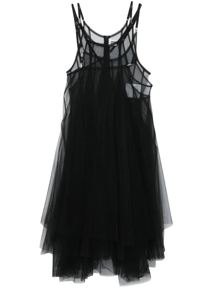 Noir Kei Ninomiya layered tulle midi dress - Black Cover