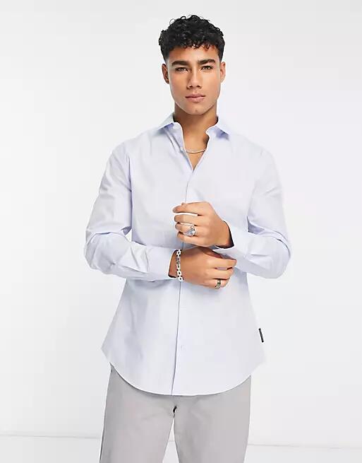 French Connection skinny shirt in light blue Cover