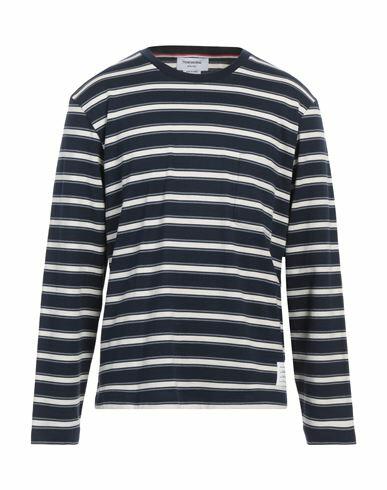 Thom Browne Man T-shirt Midnight blue Cotton Cover