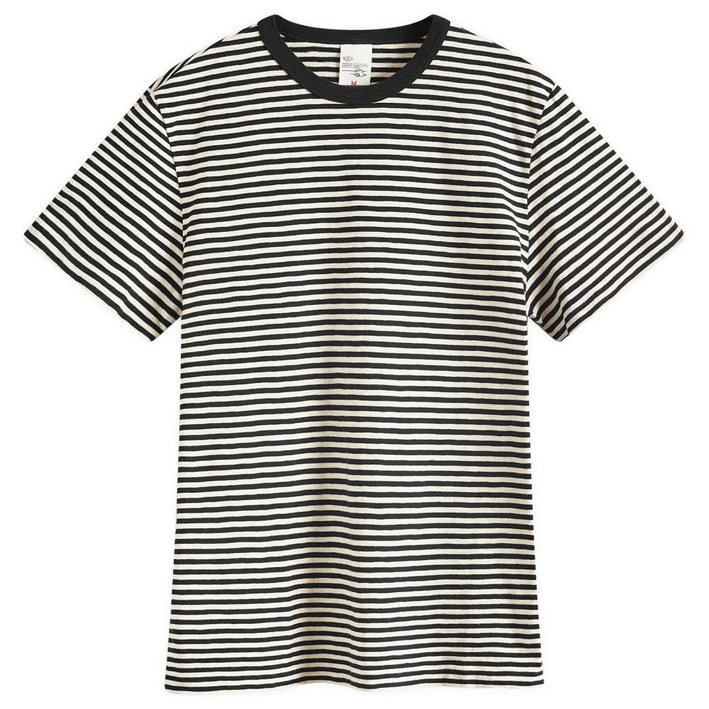 Nudie Jeans Co Men's Roy Stripe T-Shirt in Ecru/Black Cover