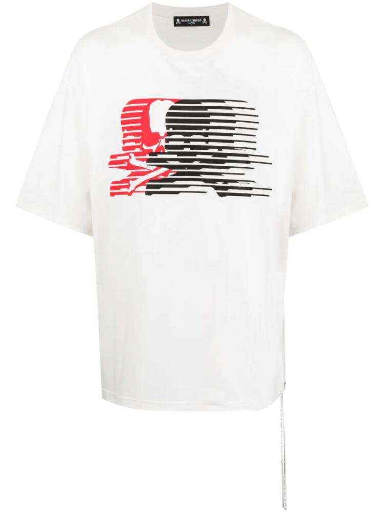 Mastermind Japan graphic-print cotton T-shirt - White Cover