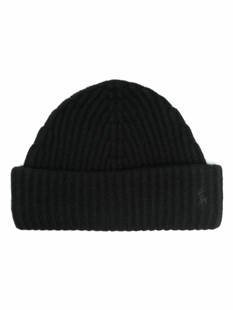 Polo Ralph Lauren ribbed-knit beanie hat - Black Cover