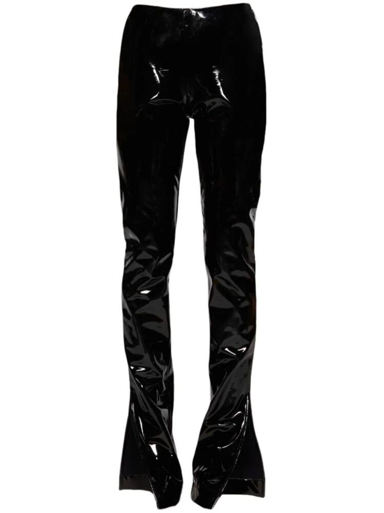 GCDS vinyl flared trousers - Black Cover