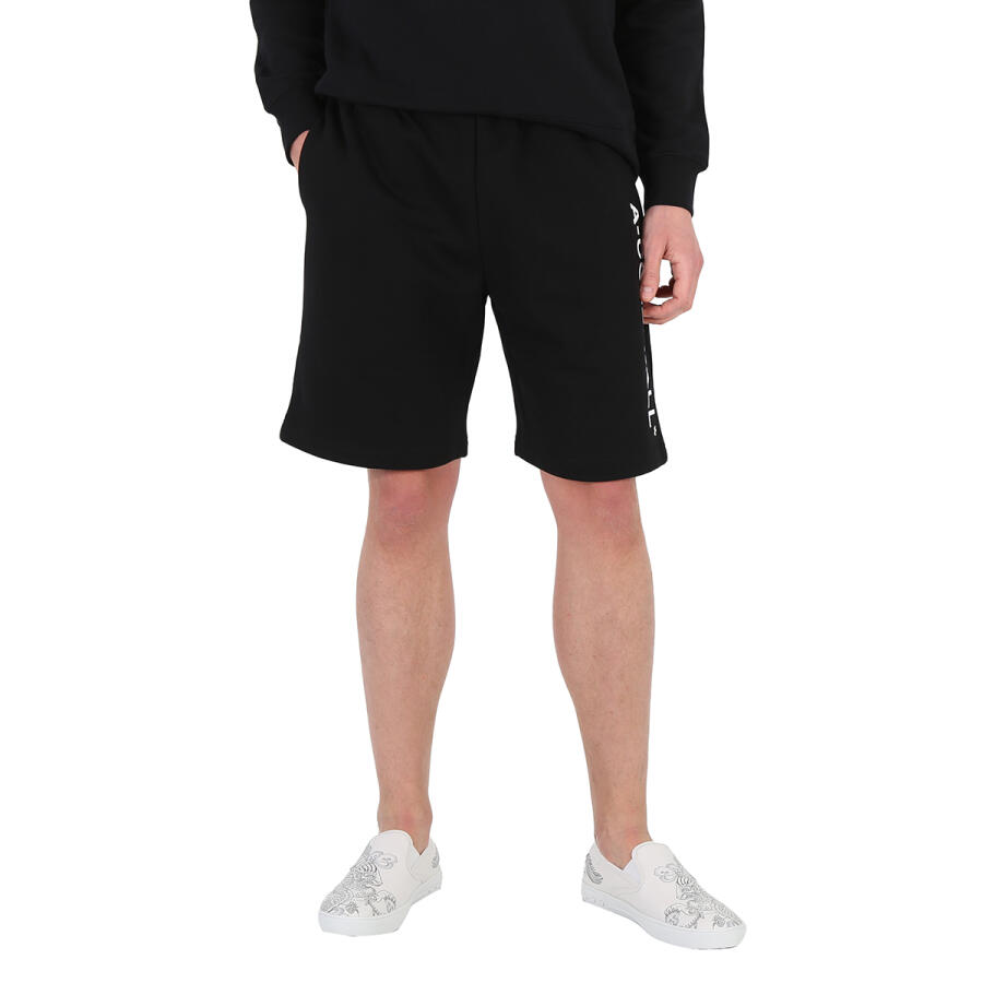 A Cold Wall Mens Black Essential Logo Print Shorts Cover