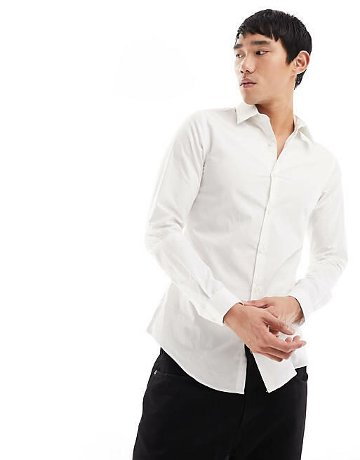 French Connection skinny shirt in white Cover