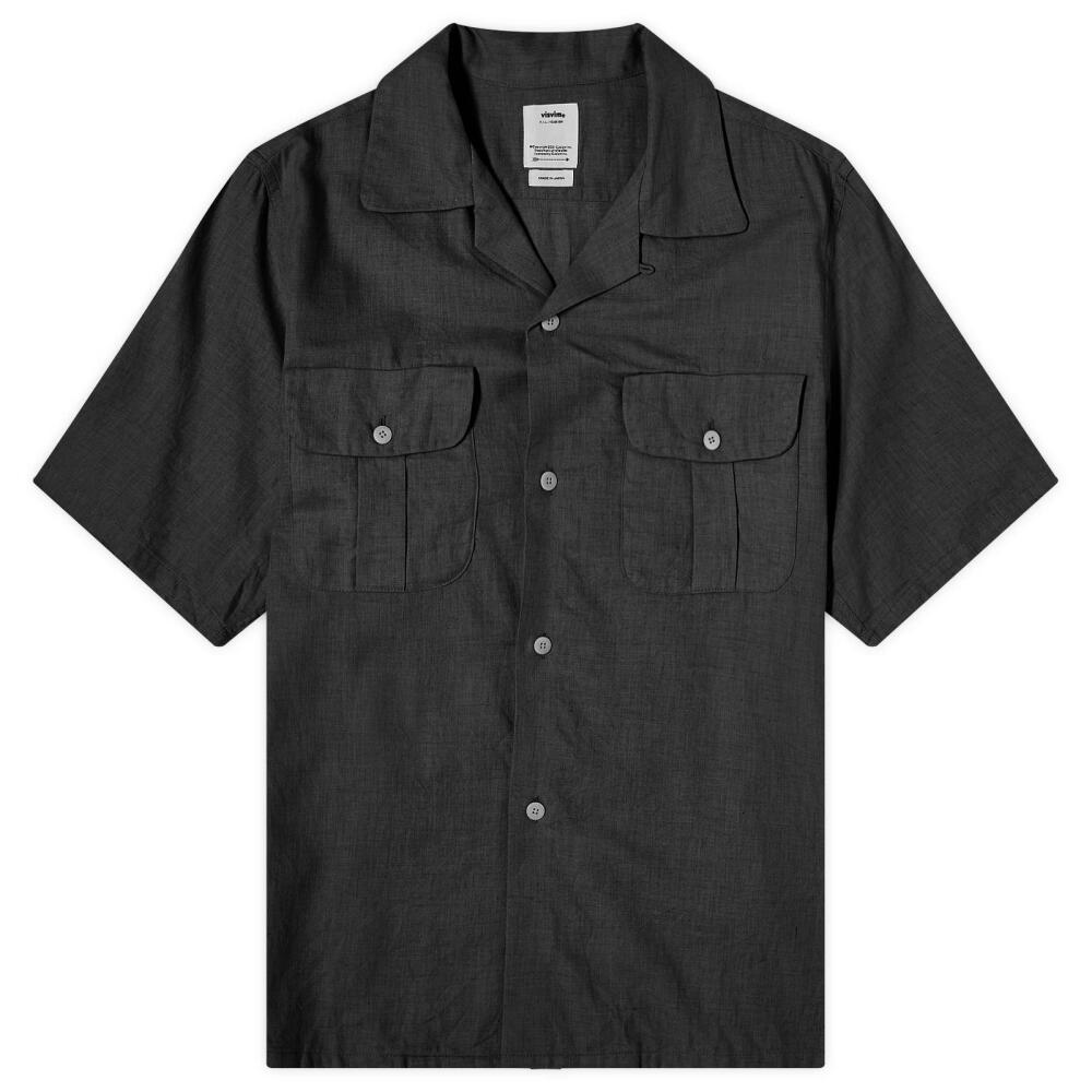 Visvim Men's Keesey Short Sleeve Shirt in Black Cover