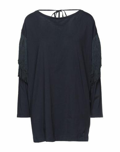 Dorothee Schumacher Woman T-shirt Midnight blue Cotton, Elastane, Polyester Cover