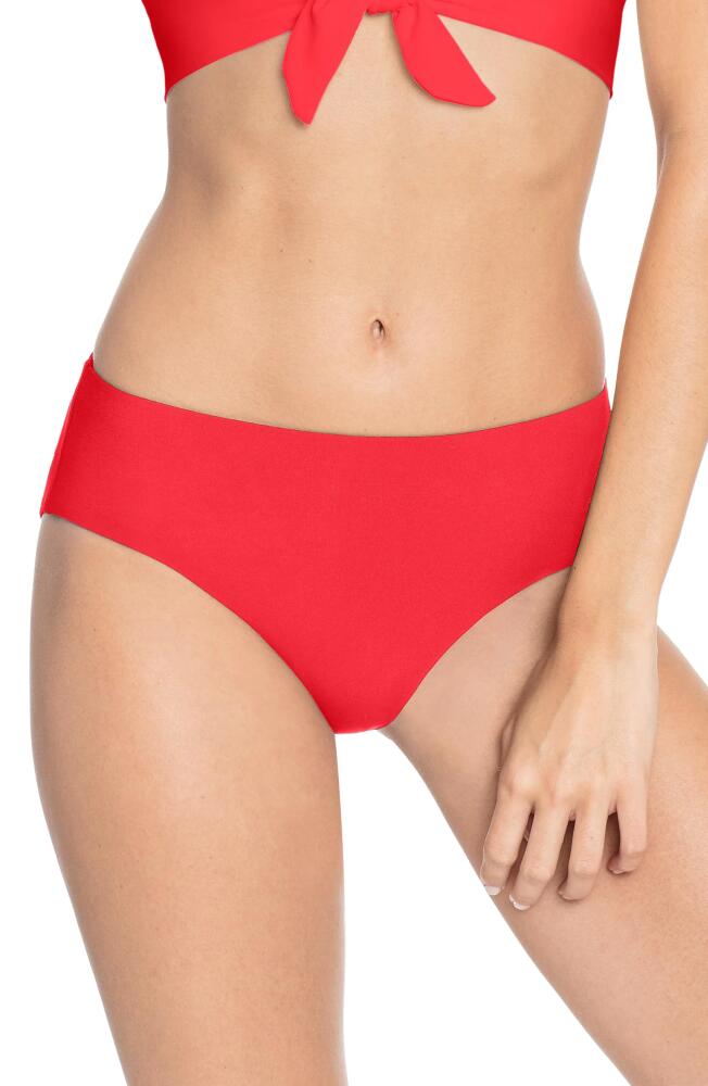 Robin Piccone Ava High Waist Bikini Bottoms in Fiery Red Cover