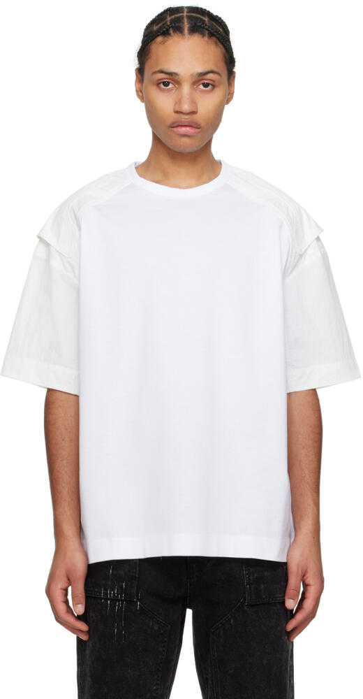 Juun.J White Paneled T-Shirt Cover