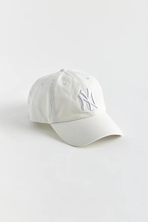 '47 Brand MLB New York Yankees Classic Clean Up Hat in White Cover