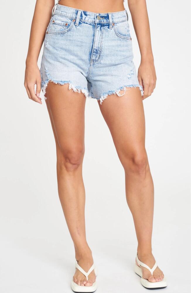 DAZE The Knockout High Waist Cutoff Denim Shorts in Sun Kissed Vintage Cover