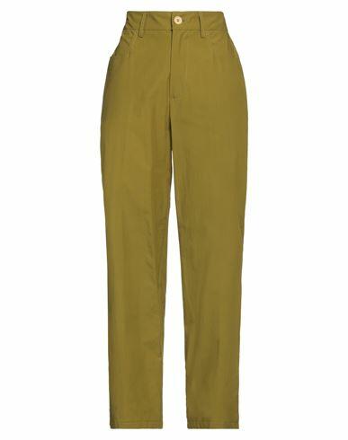 Momoní Woman Pants Military green Cotton Cover