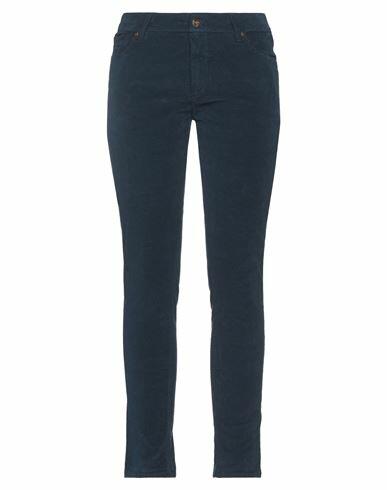 Teleria Zed Woman Pants Midnight blue Cotton, Elastane Cover