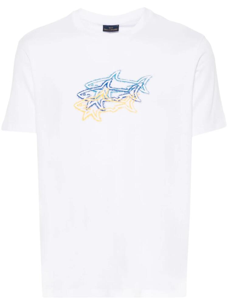 Paul & Shark logo-print T-shirt - White Cover