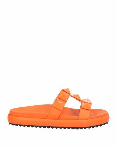 Miss Unique Woman Sandals Orange Leather Cover