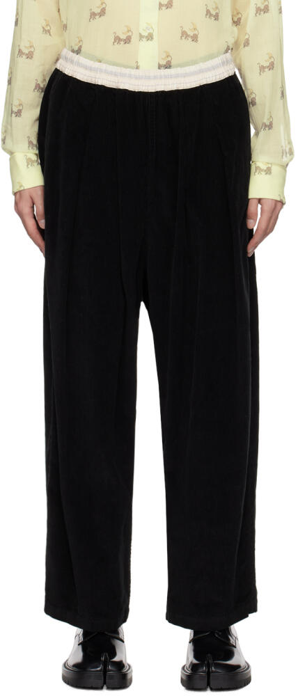 Maison Margiela Black Drawstring Trousers Cover