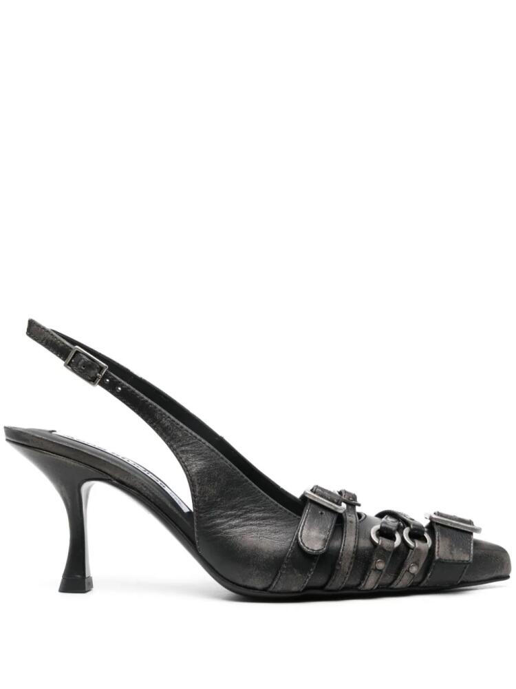 Acne Studios 85mm slingback leather pumps - Black Cover