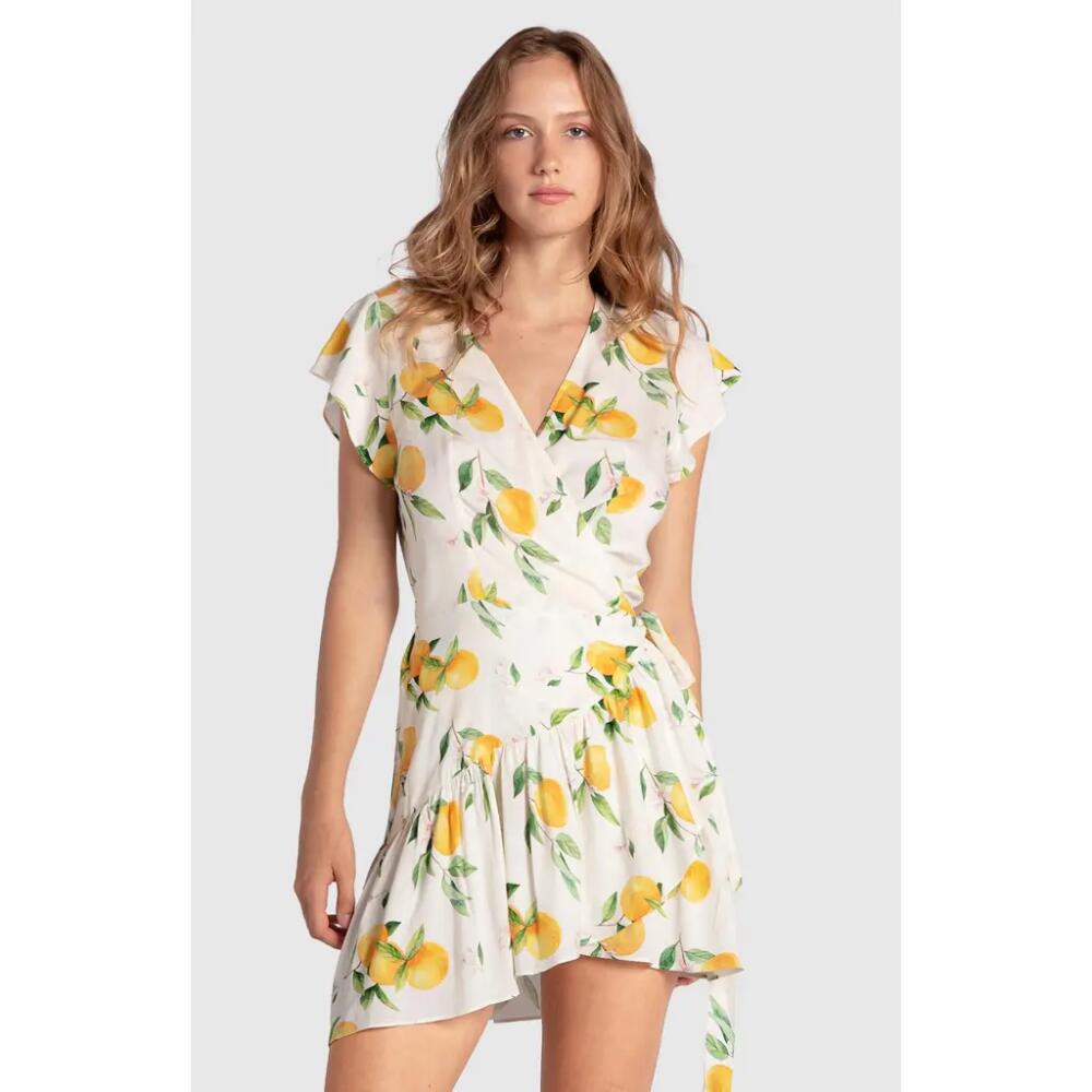 Belle & Bloom Love Shack Mini Wrap Dress in Orchard Cover