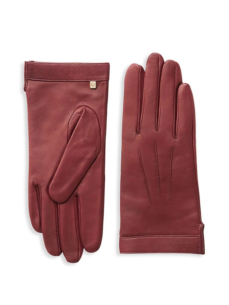 Bruno Magli Women's Leather Gloves - Burgundy Cover