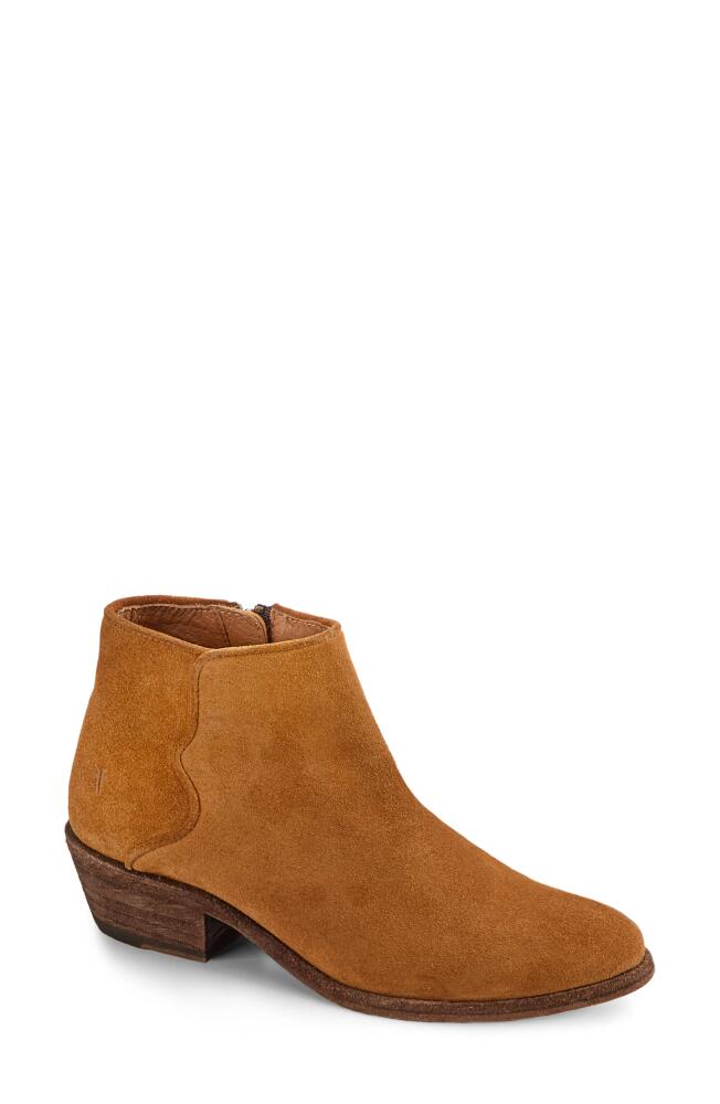 Frye Carson Piping Bootie in Bronze - Suede Leather Cover