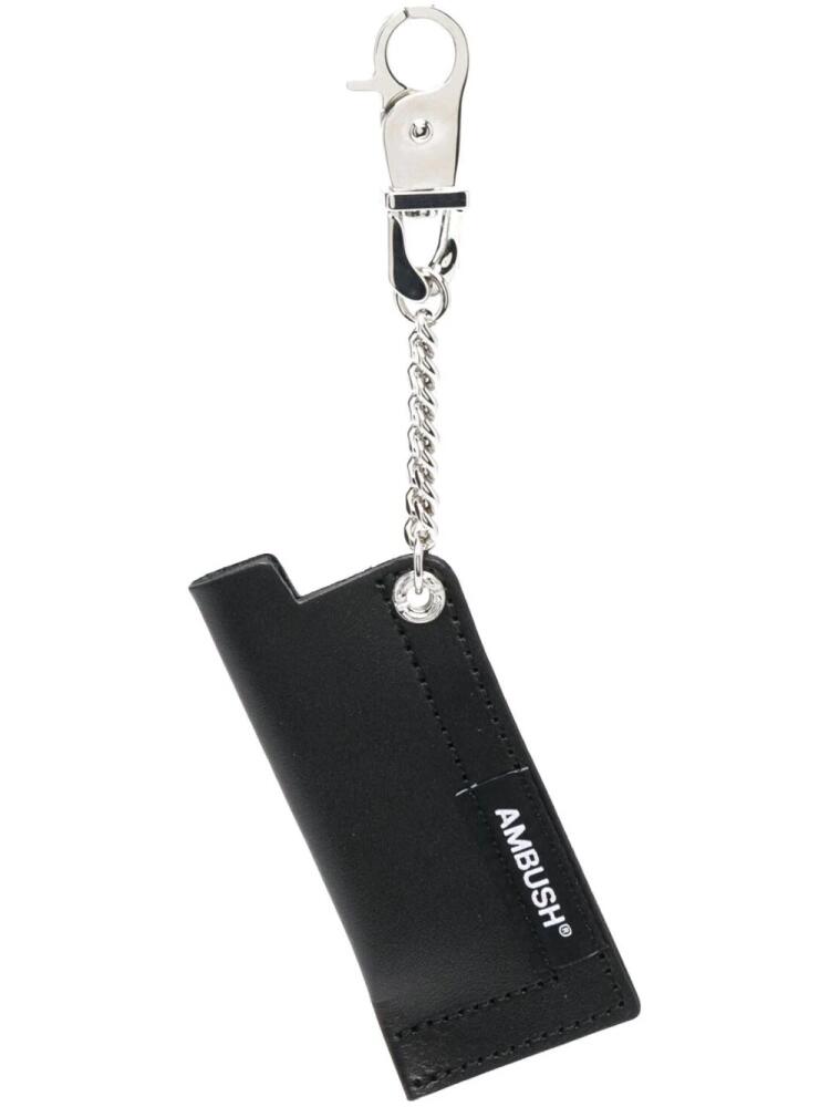 AMBUSH leather lighter case keychain - Black Cover