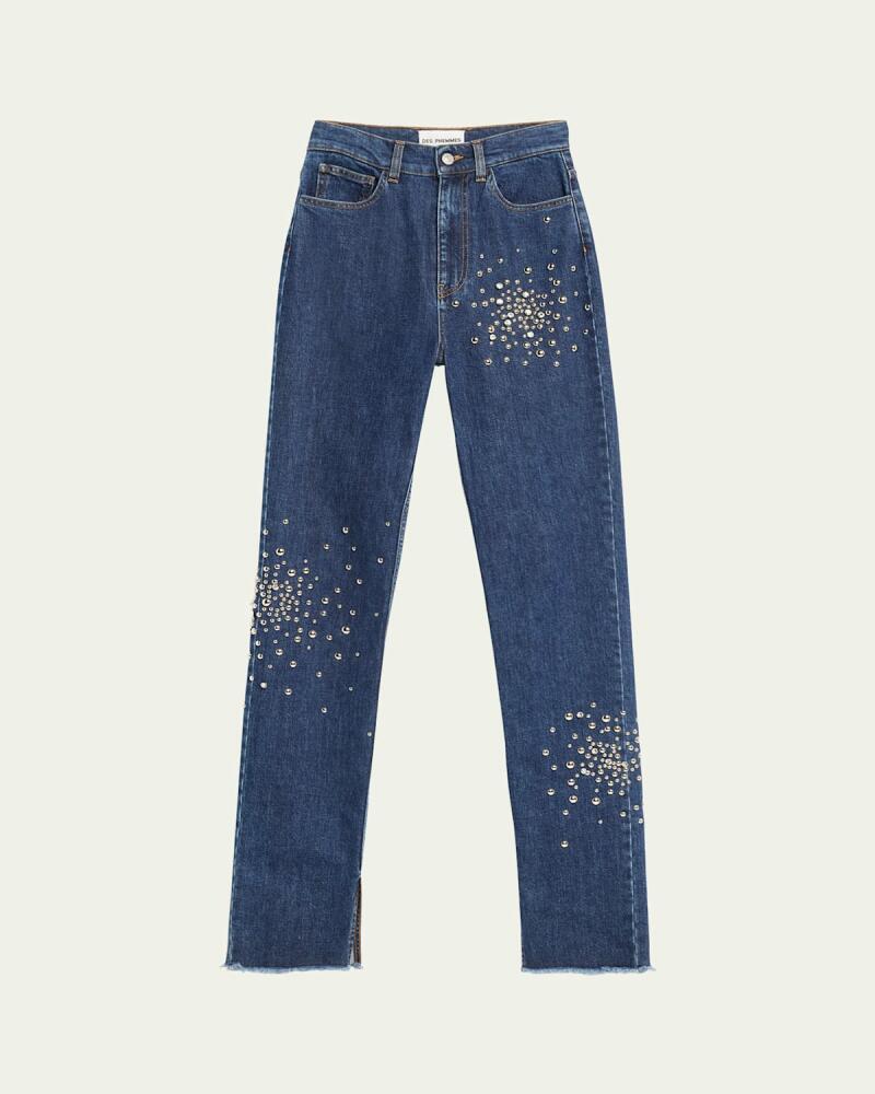 Des Phemmes Embellished Skinny Side-Slit Jeans Cover