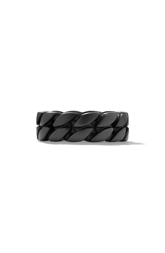 David Yurman Black Titanium Curb Chain Ring Cover