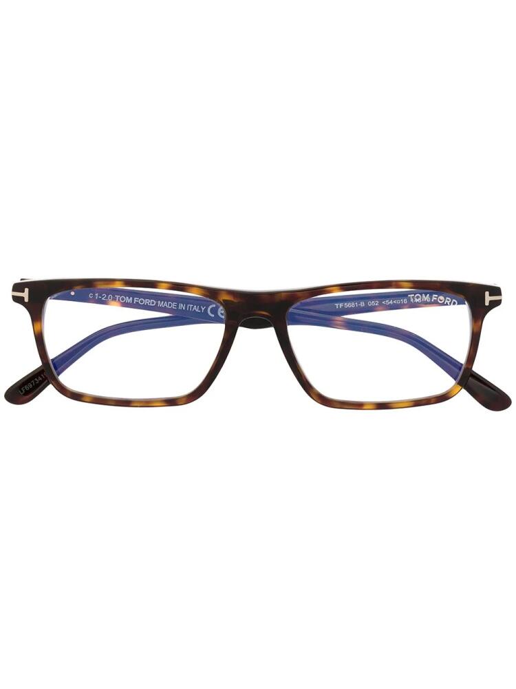 TOM FORD Eyewear rectangular-frame glasses - Brown Cover