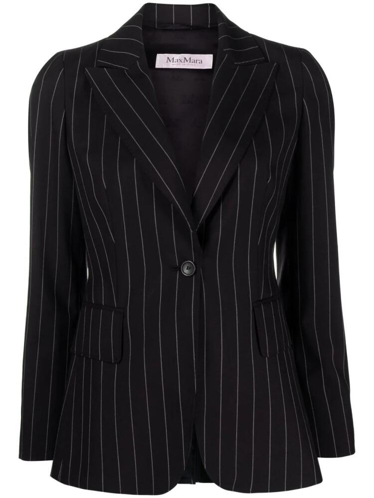 Max Mara single-breasted pinstripe blazer - Black Cover