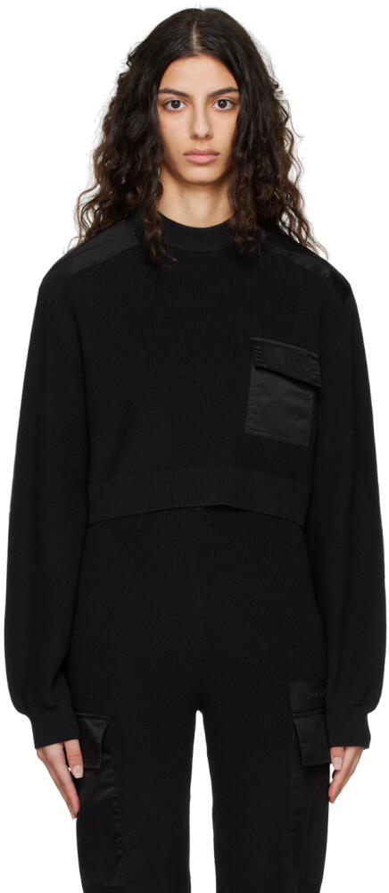 REMAIN Birger Christensen Black Cropped Sweater Cover