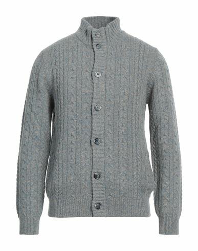 Fedeli Man Cardigan Light blue Alpaca wool, Virgin Wool Cover