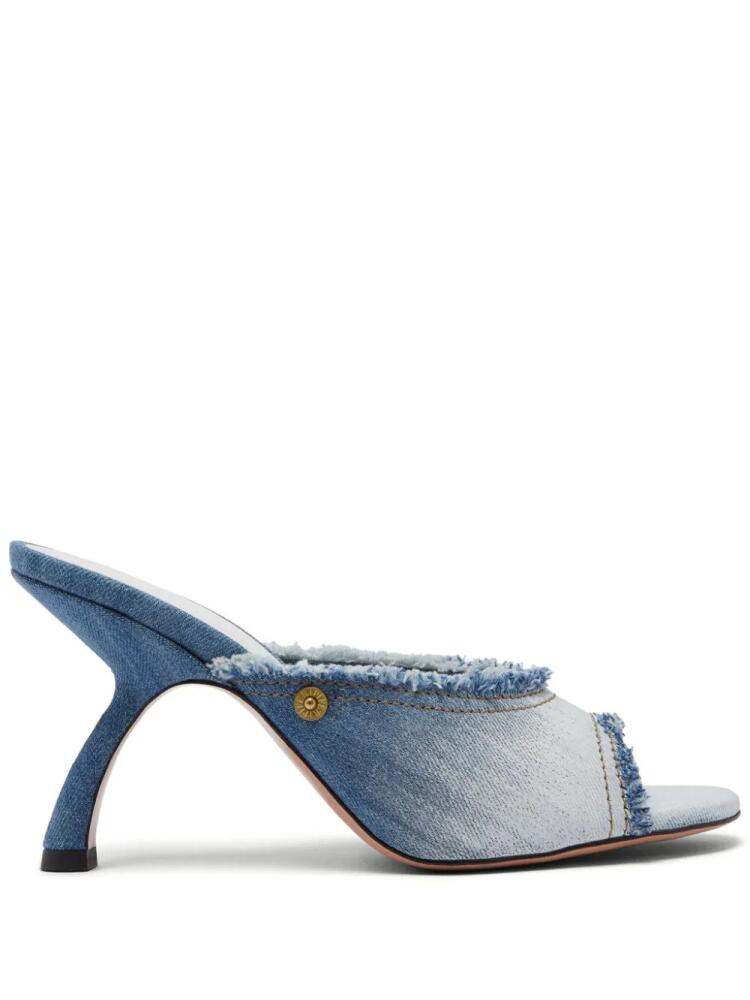 Pīferi Tiana 85mm denim mules - Blue Cover