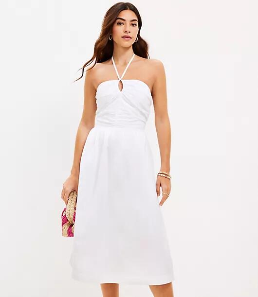 Loft Keyhole Halter Midi Dress Cover