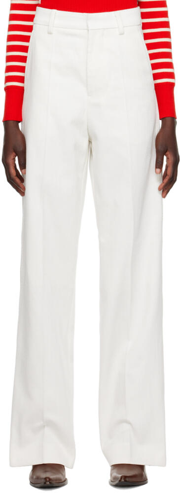 AMI Paris White Four-Pocket Trousers Cover