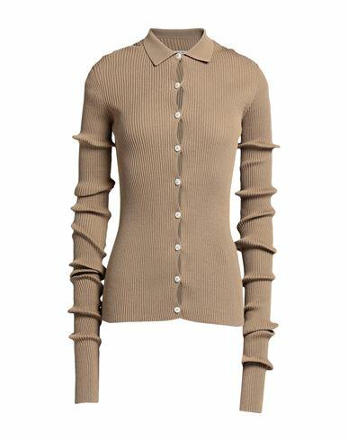 Quira Woman Cardigan Khaki Cotton, Polyamide Cover