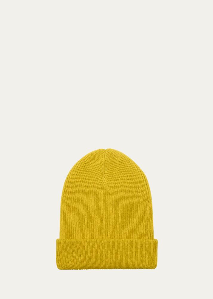 The Elder Statesman Men's Cashmere Rib-Knit Beanie Hat Cover